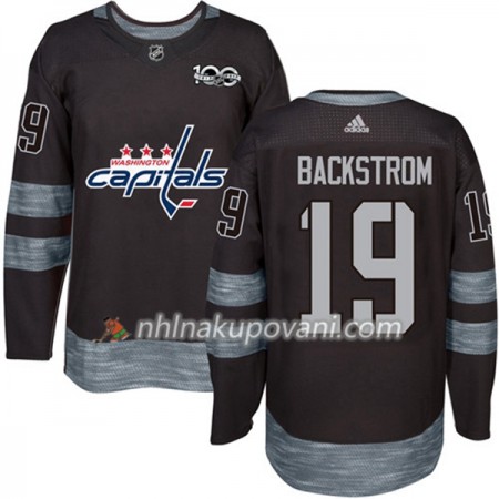 Washington Capitals Dresy Nicklas Backstrom 19 1917-2017 100th Anniversary Adidas Černá Authentic - Pánské